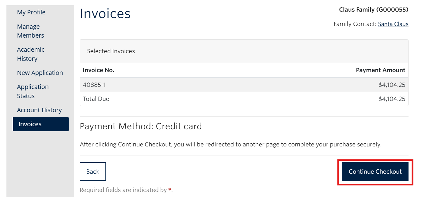 how to make final payment for FGL step 5