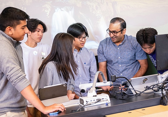 high school students on UBC campus