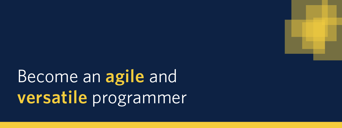graphic with heading become an agile and versatile programmer.